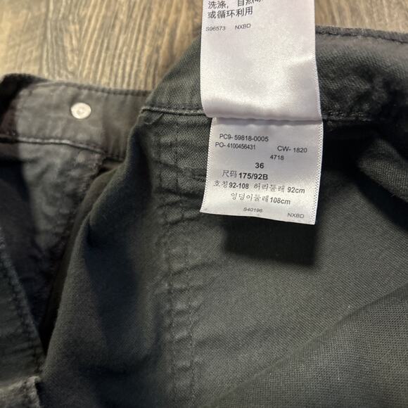 Men’s Levi’s Black Jeans Pants, Toggle Ankle Gold Signature 36 Chinos Straight - Picture 8 of 9